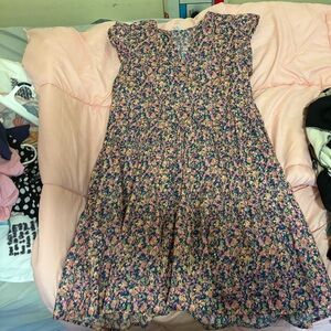 Time and Tru Kids Floral Dress - Blue and Pink